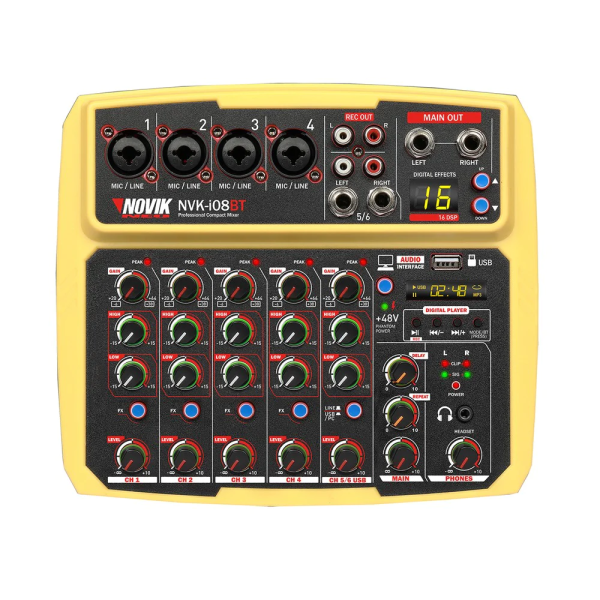 MIXER PASIVO NVK i08BT YELLOW NOVIK